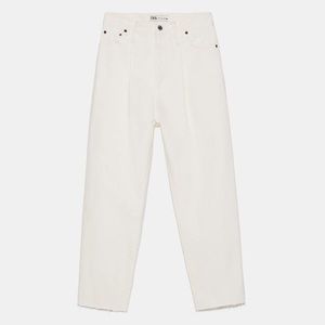 ZARA WHITE BALLOON STYLE DENIM